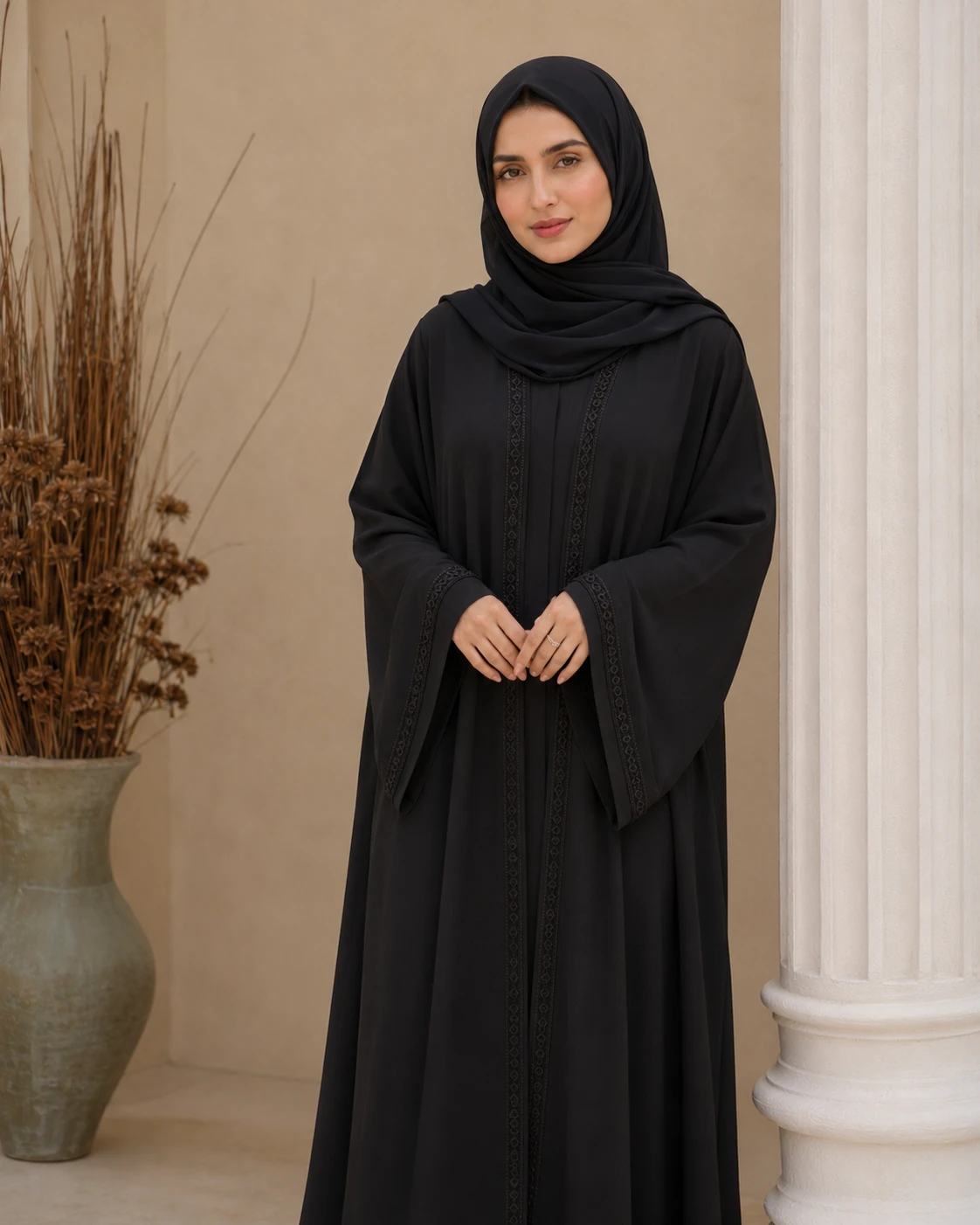 Black Iranian Abaya for Women | Premium Hooded Modest Islamic Wear