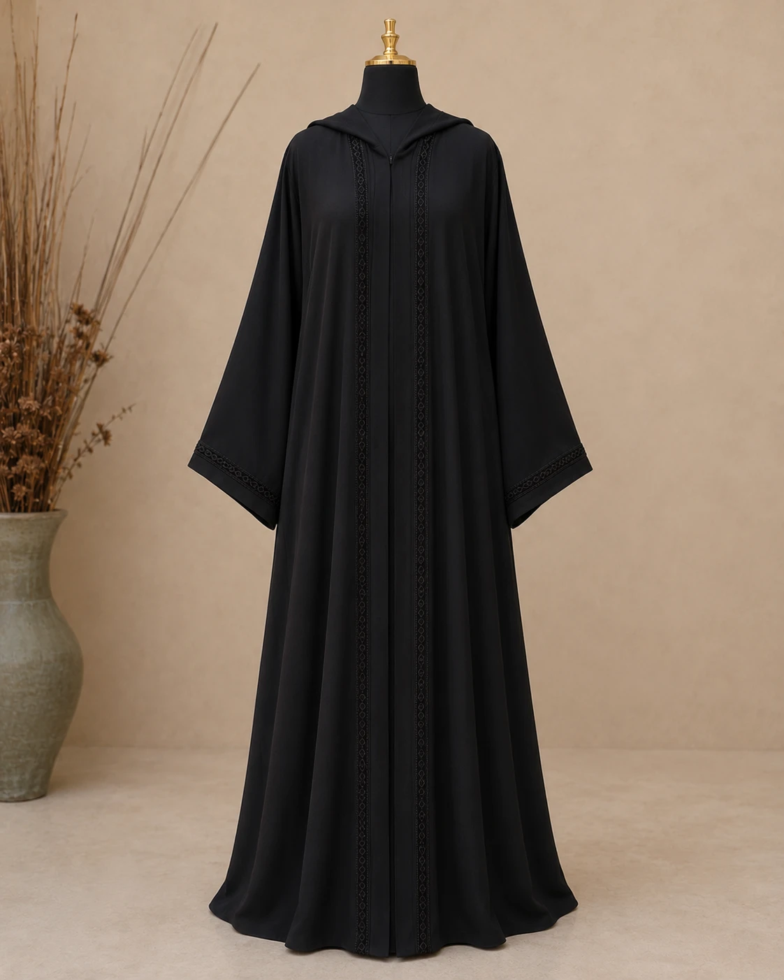Black Iranian Abaya for Women | Premium Hooded Modest Islamic Wear
